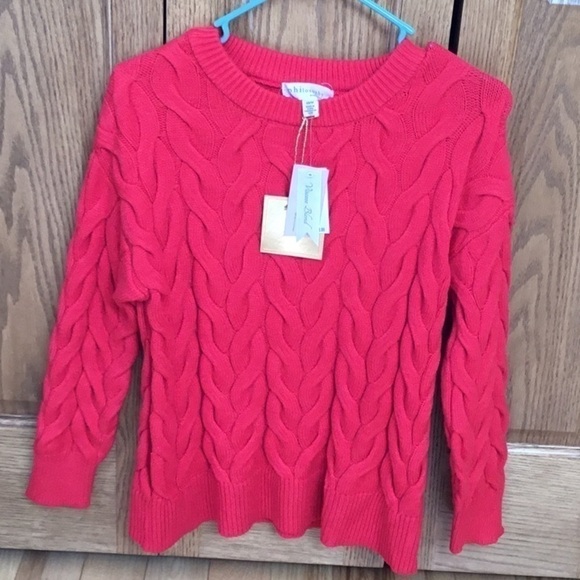 Philosophy cable knit sweater. Women’s size XS/TP. Red apple. NWT - Picture 7 of 11